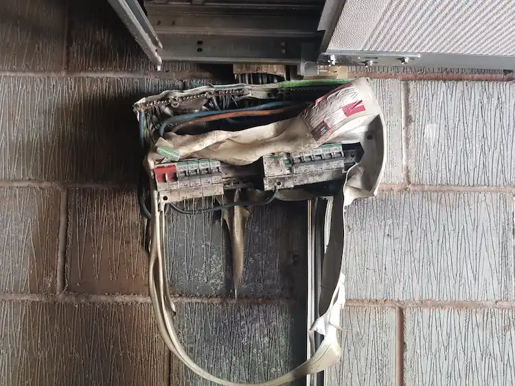 Dangerous condition, damaged consumer unit - overheating